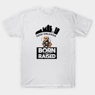 Jazz Shar Pei New Orleans Born And Raised T-Shirt